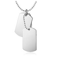 316L Stainless Steel Military Tags Stainless Steel Pet Tags Double Pendant Tag Fashion Necklace Stainless Steel US Army Tags 2024 - buy cheap