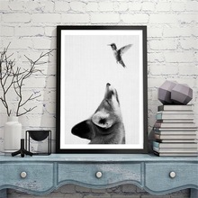 Modern Animal Fox And Bird Minimalist Retro Poster Canvas Painting Picture Home Decoration Painting Wall Art Can Be Customized 2024 - buy cheap