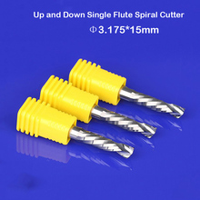 3pcs 3.175x15MM Up & Down Cutter CNC Mill Tools Spiral Router Bit Set One Flute End Milling Cutter Tungsten Carbide Bits Knife 2024 - buy cheap