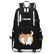 doge Backpack Cosplay Shiba Inu Canvas Bag Schoolbag Travel Bags 2024 - buy cheap