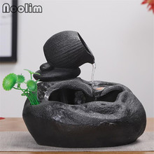 Decoración de fuente de agua Zen china para sala de estar, adornos de rueda Feng Shui, pecera de escritorio para el hogar, regalo de apertura de la suerte 2024 - compra barato