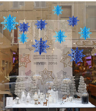 Conjunto de decoración tridimensional para el hogar, set de 6 unids/set de copo de nieve hueco, fiesta de Navidad de cartón para colgante, feliz cumpleaños, boda 2024 - compra barato