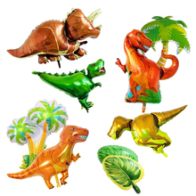 Dinosaur Party Balloons Palm tree Foil Balloons Animal Ballons Jungle Safari Party Decor Kids Babyshower Birthday Party Baloon 2024 - buy cheap