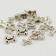 10pcs zinc alloy bone skull rivets silver punk studs for clothing garment rivets for leather cute diy accessory for bags 2024 - buy cheap