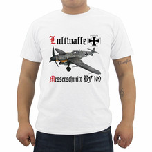 New Fashion Funny T-shirt Messerschmitt Bf 109 Germany Print T Shirt Summer Men's Cotton Short Sleeve O-neck Shirts Cool Tees 2024 - buy cheap