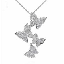 New Arrival Crystal Butterfly Rose Gold Pendant Necklace For Women Jewelry Fashion Silver Plated Choker Necklace Ladies Bijou 2024 - buy cheap