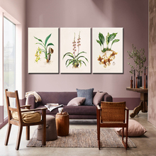 Tela de aquarela com folhas e plantas verdes, pinturas nórdicas, escandinavo, arte para escritório, decoração para casa, sala de estar 2024 - compre barato