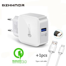 QC3.0 USB Charger Power Adapter for Huawei P20 / P20 Pro / P20 Lite, Nova 3e 2S, Honor 10 View 10 V10 +Type C Data USB 2024 - buy cheap