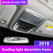Moldura de moldura de molduras de marcos de decoración de lámpara de lectura delantera de coche de fibra de carbono para Honda Accord 2018 Accesorios 2024 - compra barato