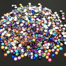 60pcs/pcak Colorful 5MM AB Mixed Color Nail Art Rhinestones Crystal Acrylic Round Glitter DIY Nail Decorations 2024 - buy cheap