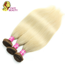 Facebeauty Two Tone Ombre Color T8/613 Malaysian Blonde Straight Human Hair Weave Bundles 1/3/4 Piece Remy Hair Can Be Dyed 2024 - buy cheap