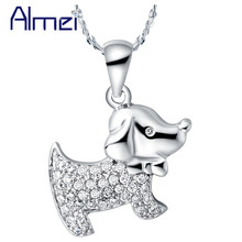 Almei Anime Necklace Silver Color Necklaces & Pendants Women Children Jewelry Dog Animals Collares Mujer Cute Free Chain N591 2024 - buy cheap