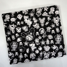 Tokidok-bolsa de tela de poliéster con estampado de dibujos animados para niños, tela acolchada de retales, almohada de costura DIY, bolsa, color blanco y negro 2024 - compra barato