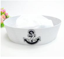 Sailors Ship Boat Captain Blue White Military Hat Adult Kids Navy Marine Cap Anchor Sea Boating Nautical Party Cosplay Outfit 2024 - buy cheap