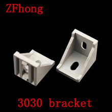 20pcs 3030 Corner Angle Bracket Joint Aluminum Profile Extrusion CNC DIY 2024 - buy cheap