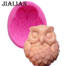 3D Owl silicone mold for soap and candles makinganimal mould Diy Craft Molds gumpaste clay/rubber Kitchenware Bakeware T-0870 2024 - buy cheap