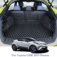 Alfombrilla de cuero para el suelo del coche Toyota CHR, revestimiento de carga, alfombrilla personalizada para el maletero del coche, alfombrillas internas, 2017-presente 2024 - compra barato