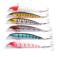 6Pcs/lot Fishing Lures Artificial Tackle Minnow Lure Hard Bait Crankbait 5.6g/7.5cm 6# Hook Fish Hook 2024 - buy cheap