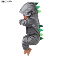 TELOTUNY/Детский костюм; комбинезон; летняя детская одежда; комбинезон с капюшоном и рисунком динозавра для мальчиков и девочек; комбинезон; одежда 2024 - купить недорого