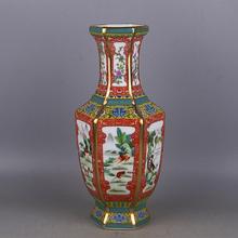 Hexagonal Vase Enamel Twelve Zodiac Pictures  Qianlong of Qing Dynasty as Ornaments for Collection of Antique Porcelain in Old I 2024 - buy cheap