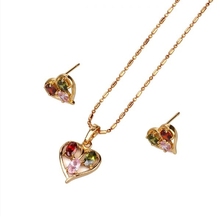 MxGxFam Модный комплект с сердцем, 18 золотых цветов 2024 - купить недорого