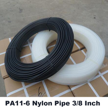 Tubo pneumático de nylon com 3/8 polegadas, mangueira pa preta, 100m, resistente à temperatura de alta pressão, corrosão, de poliamida 2024 - compre barato