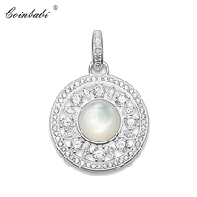 Pendants Ornament With Zirconia For Women Trendy 925 Sterling Silver Gift Europe Key Chains Jewelry Fit  Fashion Necklace 2024 - buy cheap