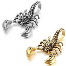 Fashion 3D Scorpion Pendant Animal Necklace For Men Man Women 2018 Vintage Gold Silver Punk Leather Chain Necklaces Jewelry 2024 - buy cheap