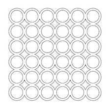 Pattern of Rings Stencil for DIY Scrapbooking Decorative Embossing Paper Card Making Crafts Plastic Template Drawing Sheet 6x6in 2024 - buy cheap