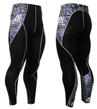 Мужские спортивные штаны для йоги 2017, эластичные впитывающие влагу трико для упражнений, мужские спортивные эластичные брюки для фитнеса и бега, облегающие леггинсы 2024 - купить недорого