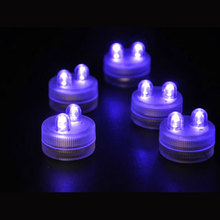 Free shipping 100pieces/lot Purple color Dual Din Submersible led candle light for weding party decoration 2024 - buy cheap