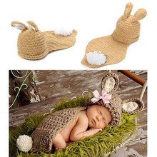 Шапка и накидка ручной работы с кроликом и кроликом для новорожденных мальчиков и девочек 2024 - купить недорого