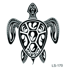 Водостойкая Временная тату-наклейка с имитацией черепахи, временная татуировка с животными 2024 - купить недорого