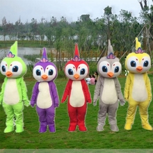 Cinco cores adorável pássaro mascote trajes cosplay tema mascotte carnaval traje fantasia festa de aniversário vestido presente do dia das bruxas 2024 - compre barato