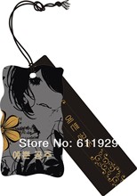 customized clothing bags paper hang tags/tags/garment label swing tags/printed label/cardboard hang tag 1000 pcs a lot 2024 - buy cheap