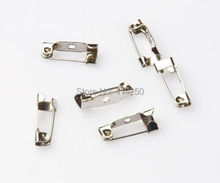 1000pcs  15mm  Safety Lock Back bar Pin DIY brooch base, Dual Brooch Back Base With Safety Pin use for brooch and hair jewelry 2024 - buy cheap