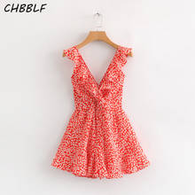 CHBBLF women sweet V neck pleated dress sleeveless female summer ruffles dresses vestidos mujer S1530 2024 - buy cheap