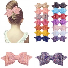 Glitter Big Bowknot Barrette Hair Clip Fashion Headwear Girl Style Accessories Twinkle Paillette Hairgrip Shiny Sequins Hairpin 2024 - buy cheap