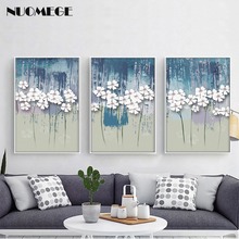 NUOMEGE Retro Watercolor Hand Painted Flower Abstract Canvas Poster Painting Wall Picture For Living Room Decoration Art Poster 2024 - buy cheap