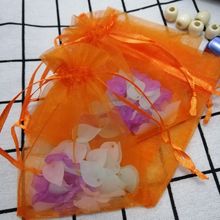 Оранжевые сумки из органзы, 100 шт./лот, 7x9, 9x12, 10x15, 13x18, 15x20, 17x23 см 2024 - купить недорого