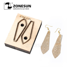 ZONESUN DIY Cutter Leather Earring Cutting Die Rhombus Leather Decoration Earring Template For Die Cutting Machine Clicker Die 2024 - buy cheap