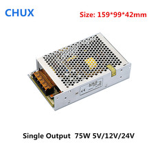 CHUX-fuente de alimentación conmutada para tira Led, transformador de controlador SMPS AC DC, 12V, 24V, 15v, 5v, 75W, 110V/220V AC 2024 - compra barato