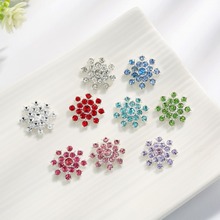 22mm flatback rhinestone button snowflake for Christmas 50PCS can MIX colors(BTN-5398) 2024 - buy cheap