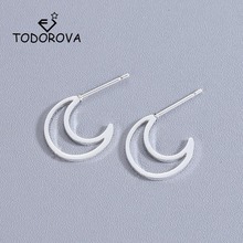 Todorova Crescent Moon Stud Earrings for Women Stainless Steel Earrings Korean Minimalist Earrings Ear Jewelry Accessories 2024 - buy cheap