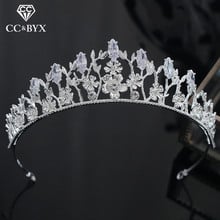 CC engagement jewelry tiaras and crowns hairbands wedding hair accessories for bride rhinestone hollow flower fashion fine xy388 2024 - buy cheap