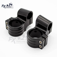 Black 22mm CNC Raiser Handlebar Clip On Motorcycles Handlebar Clip On Heads Clamp Fork 31mm-54mm 33mm 35mm 36mm 41mm 43mm 51mm 2024 - buy cheap