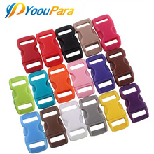 100 Ps 3/8" Colorful Plastic Buckle for Paracord Survival Bracelets Straps Webbing Contoured Side Release Curved Clasp Buckles 2024 - buy cheap