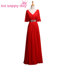 elegant red floor gowns plus size evening gowns a-line gown size 18 chiffon dress women long formal engagement dresses H3129 2024 - buy cheap