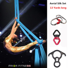 PRIOR FITNESS 13Yards/12m Yoga Aerial Silks set for Acrobatic Flying Dance hammock swings trapeze inversion fly air therapy 2024 - buy cheap