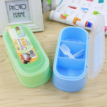 3 Grids Plastic Containaer Holder for Seasoning Rack Spice Pots Box Storage Container Condiment Jar Kitchen Tool  5ZCF263 2024 - buy cheap